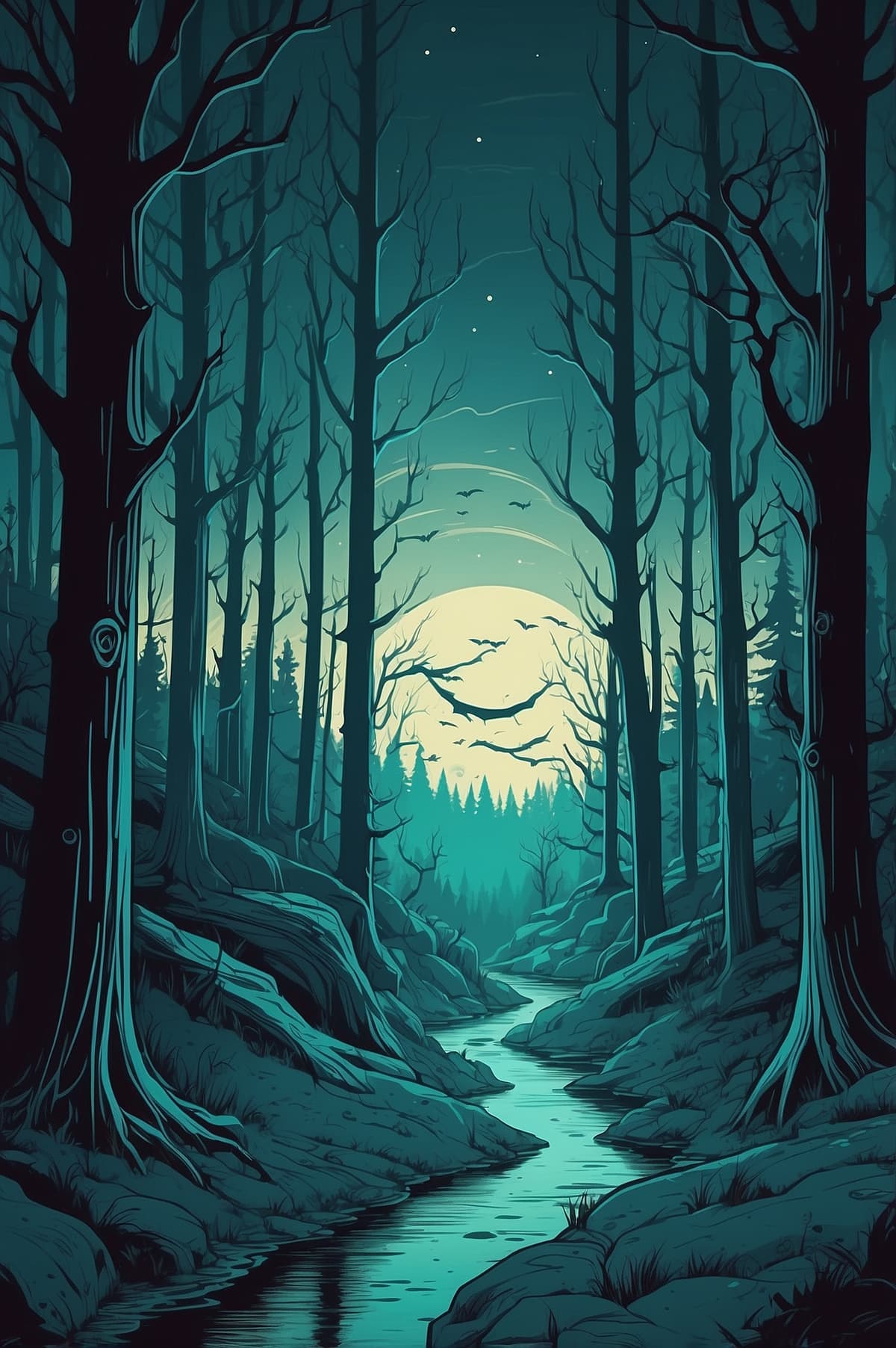 creepy forest