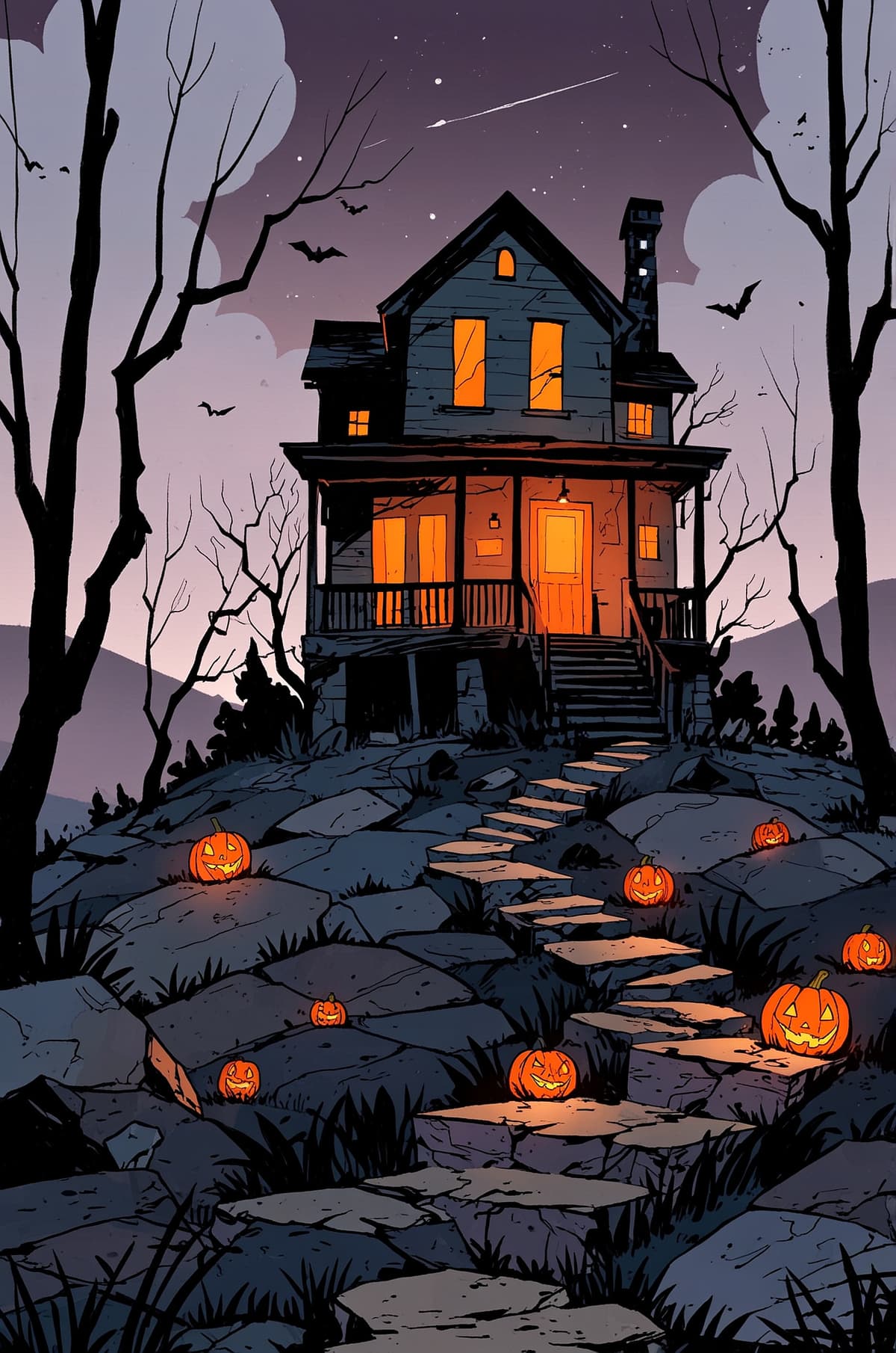 house in hallowen