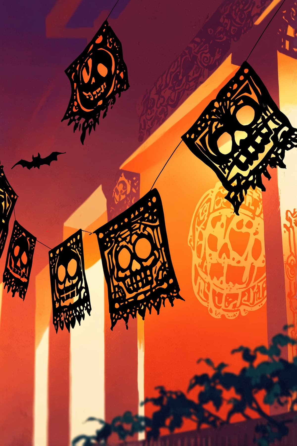 skull papel picado